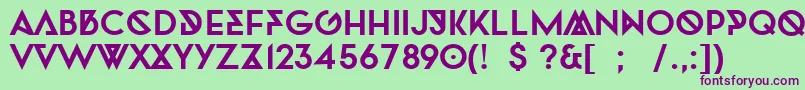 TwofacedBold Font – Purple Fonts on Green Background