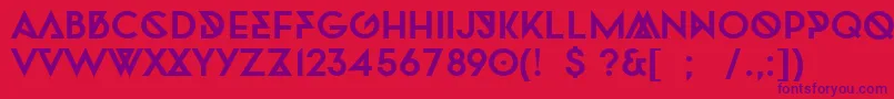 TwofacedBold Font – Purple Fonts on Red Background