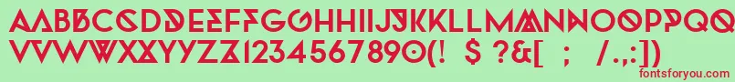 TwofacedBold Font – Red Fonts on Green Background