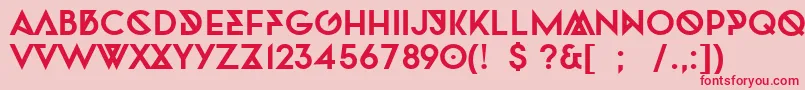 TwofacedBold Font – Red Fonts on Pink Background