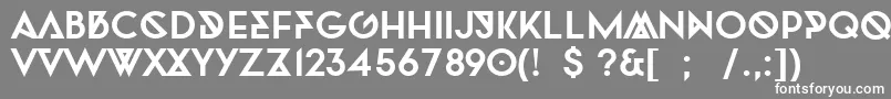 TwofacedBold Font – White Fonts on Gray Background