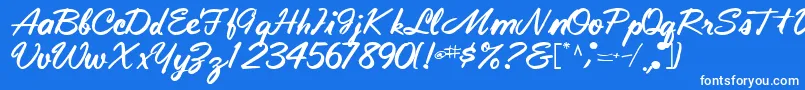 Шрифт Technoworks70Bold – белые шрифты на синем фоне