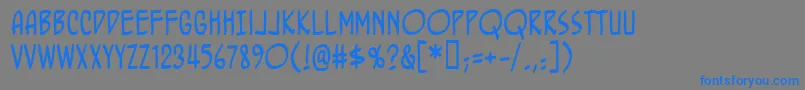 BottlerocketBb-Schriftart – Blaue Schriften auf grauem Hintergrund