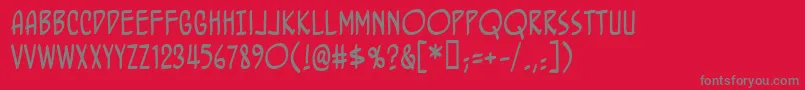 BottlerocketBb Font – Gray Fonts on Red Background