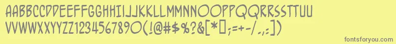 BottlerocketBb Font – Gray Fonts on Yellow Background