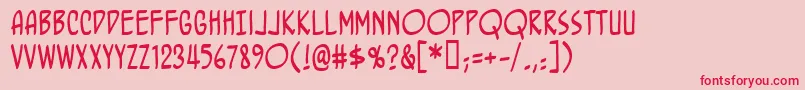 BottlerocketBb Font – Red Fonts on Pink Background