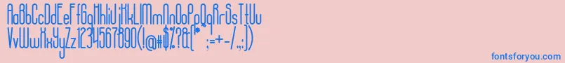 AposiopesisCondensed Font – Blue Fonts on Pink Background