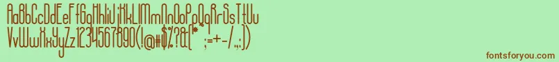 AposiopesisCondensed Font – Brown Fonts on Green Background