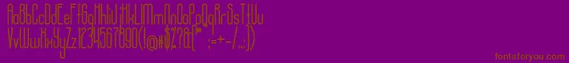 AposiopesisCondensed Font – Brown Fonts on Purple Background