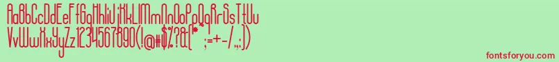 AposiopesisCondensed Font – Red Fonts on Green Background