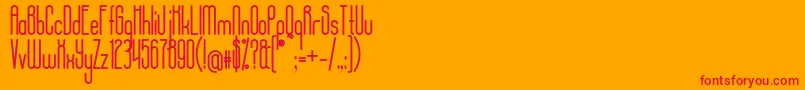 AposiopesisCondensed Font – Red Fonts on Orange Background