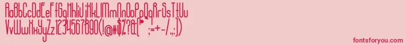 AposiopesisCondensed Font – Red Fonts on Pink Background