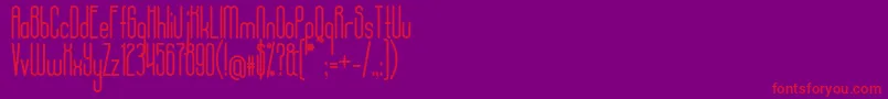 AposiopesisCondensed Font – Red Fonts on Purple Background