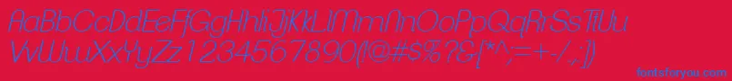 ClementepdadExtralightital Font – Blue Fonts on Red Background