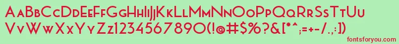 MbPictureHouseOneBold Font – Red Fonts on Green Background