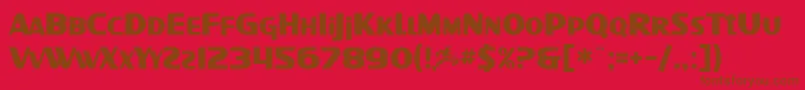 SfIntellivised Font – Brown Fonts on Red Background