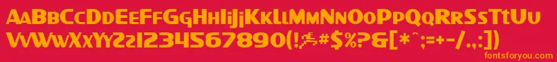 SfIntellivised Font – Orange Fonts on Red Background