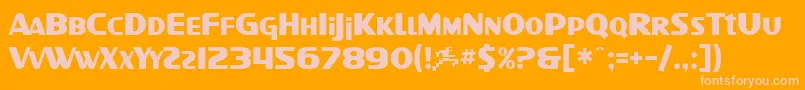 SfIntellivised Font – Pink Fonts on Orange Background