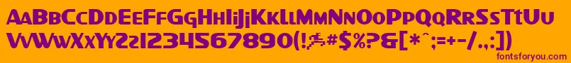 SfIntellivised Font – Purple Fonts on Orange Background