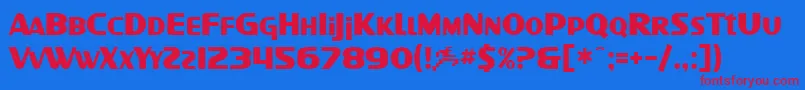 SfIntellivised Font – Red Fonts on Blue Background