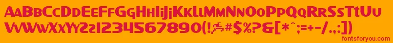 Шрифт SfIntellivised – красные шрифты на оранжевом фоне