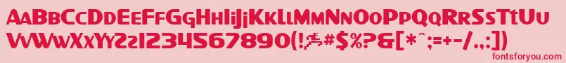 SfIntellivised Font – Red Fonts on Pink Background