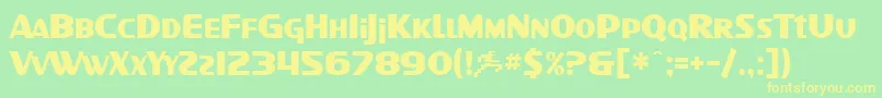 SfIntellivised Font – Yellow Fonts on Green Background