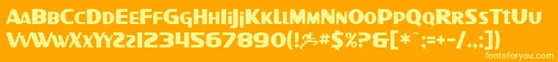 SfIntellivised Font – Yellow Fonts on Orange Background