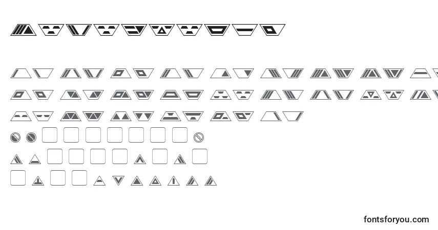 Schriftart Gobotronic – Alphabet, Zahlen, spezielle Symbole