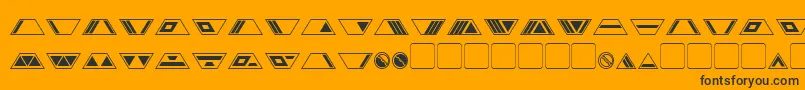 Gobotronic-fontti – mustat fontit oranssilla taustalla