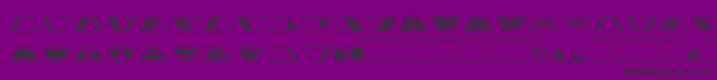 Gobotronic-fontti – mustat fontit violetilla taustalla