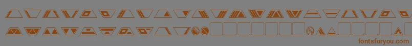 Weitere Informationen zur Gobotronic-Schriftart Gobotronic-Schriftart – Braune Schriften auf grauem Hintergrund