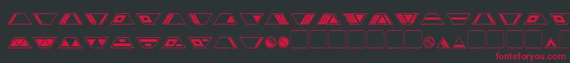 フォントGobotronic – 黒い背景に赤い文字