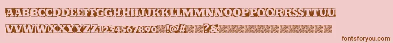 fuente Kickstop – Fuentes Marrones Sobre Fondo Rosa