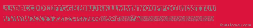Kickstop Font – Gray Fonts on Red Background