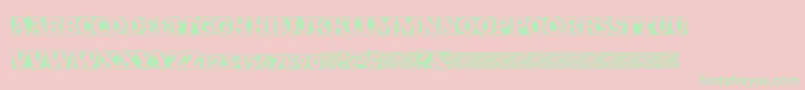 Kickstop Font – Green Fonts on Pink Background