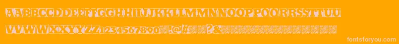 Kickstop Font – Pink Fonts on Orange Background