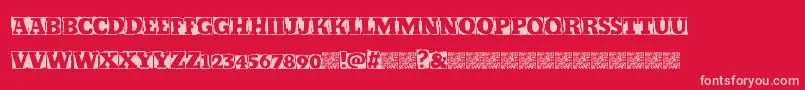 Kickstop Font – Pink Fonts on Red Background