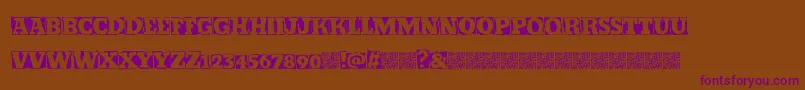 Czcionka Kickstop – fioletowe czcionki na brązowym tle
