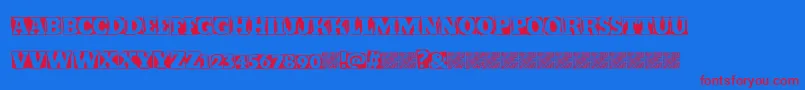 Kickstop Font – Red Fonts on Blue Background