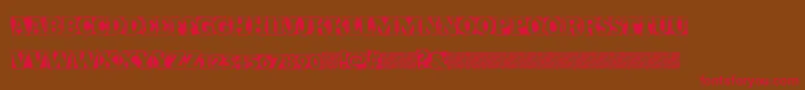 Kickstop Font – Red Fonts on Brown Background