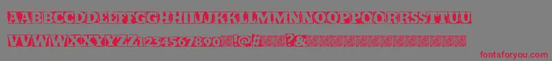 Kickstop Font – Red Fonts on Gray Background