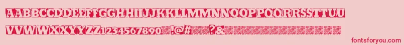 Kickstop Font – Red Fonts on Pink Background
