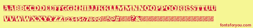 Kickstop Font – Red Fonts on Yellow Background