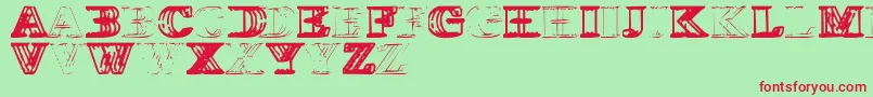 Wire Font – Red Fonts on Green Background