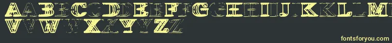 Wire Font – Yellow Fonts on Black Background