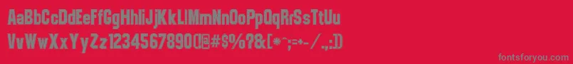 Collegetmcontour Font – Gray Fonts on Red Background