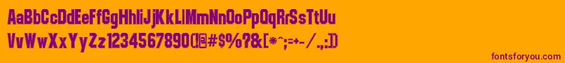 Collegetmcontour Font – Purple Fonts on Orange Background