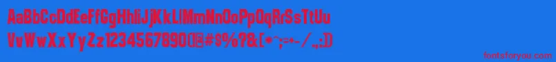 Collegetmcontour Font – Red Fonts on Blue Background