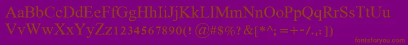 Frankruehl Font – Brown Fonts on Purple Background